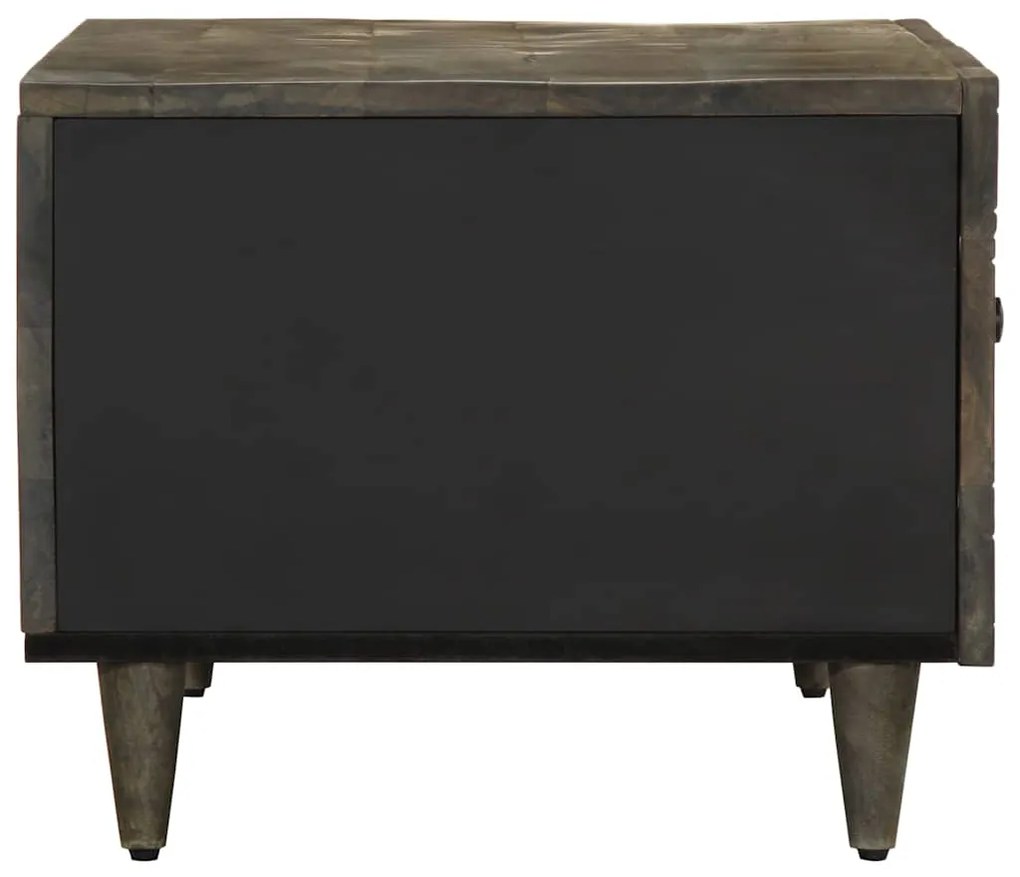 Mesa centro cinzento claro 80x50x40 cm madeira mangueira maciça