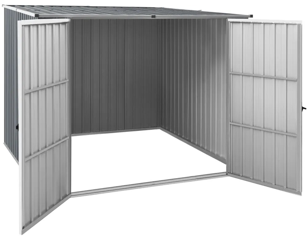 Abrigo de jardim 195x198x159 cm aço galvanizado cinzento