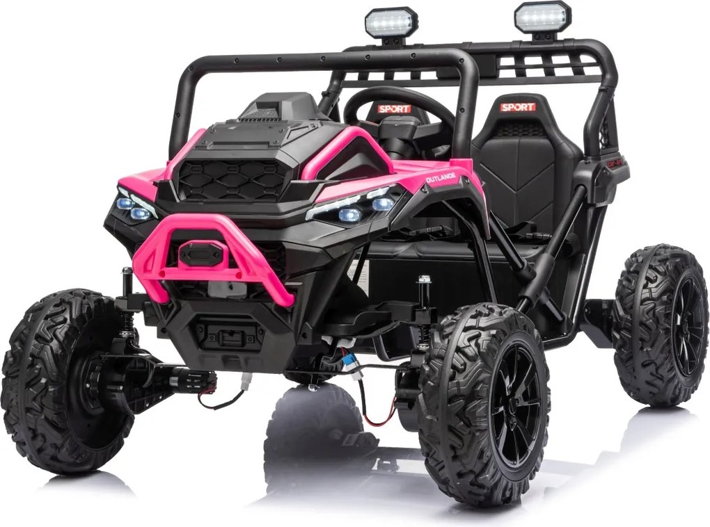 Carro elétrico para Crianças 3 a 8 anos, 12V 4x4 Buggy Sport OUTLAND, Rodas de espuma EVA, Controle remoto Rosa
