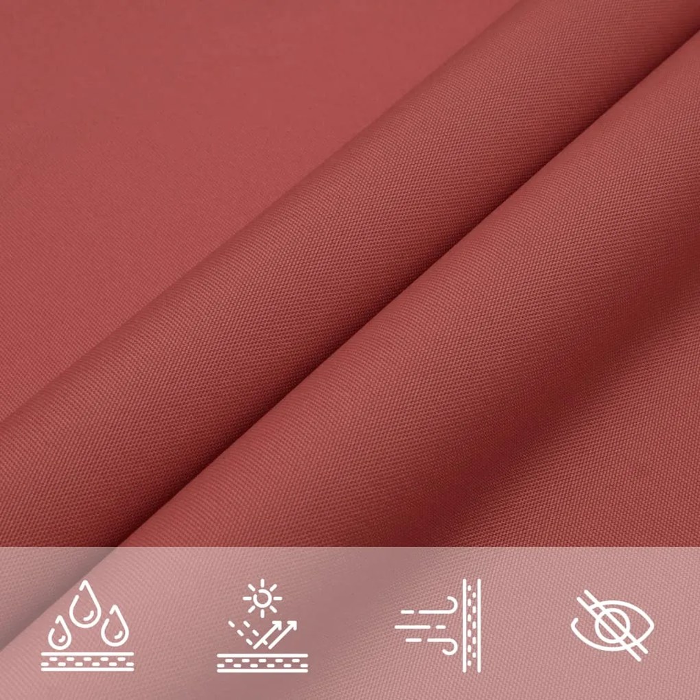 Para-sol estilo vela tecido oxford triangular 3x3x3 m terracota