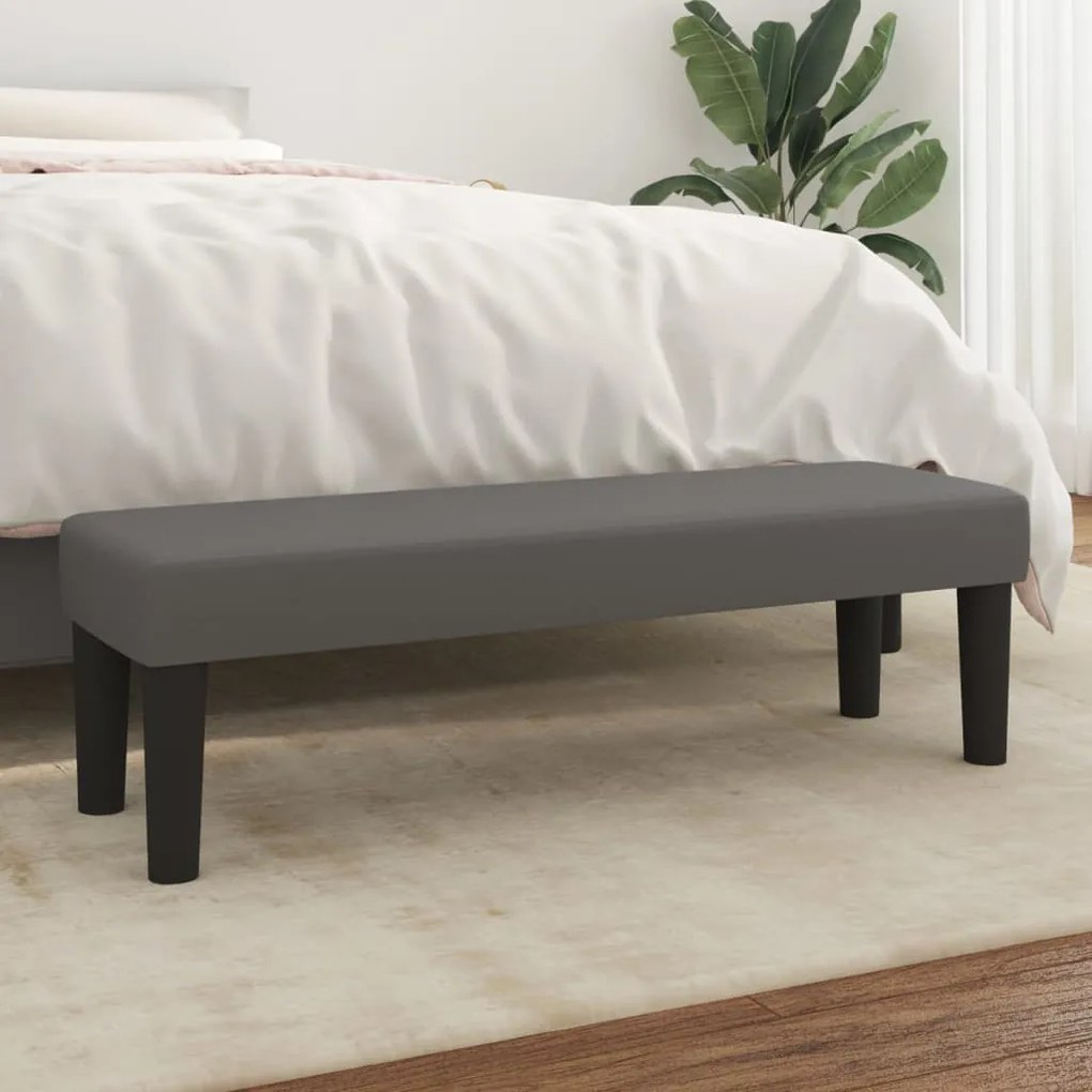 vidaXL Banco 100x30x30 cm couro artificial cinzento