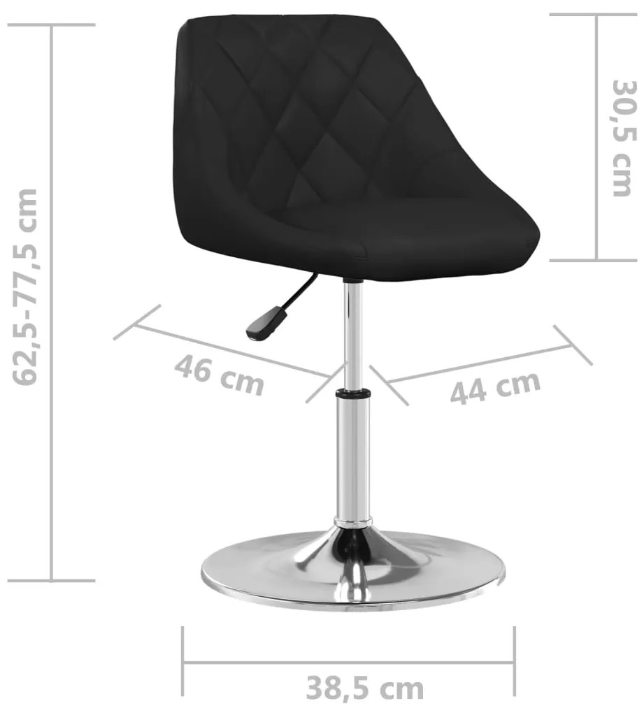 Cadeiras de jantar 2 pcs couro artificial preto