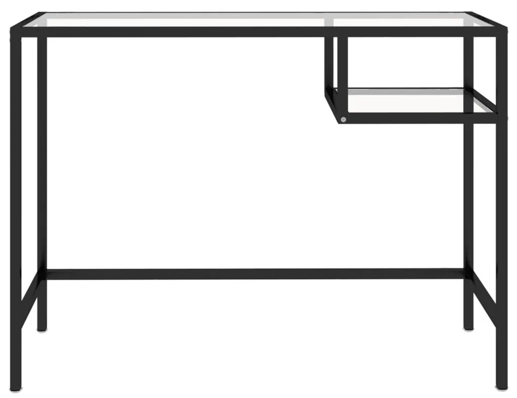 Mesa de computador vidro 100x36x74 cm transparente