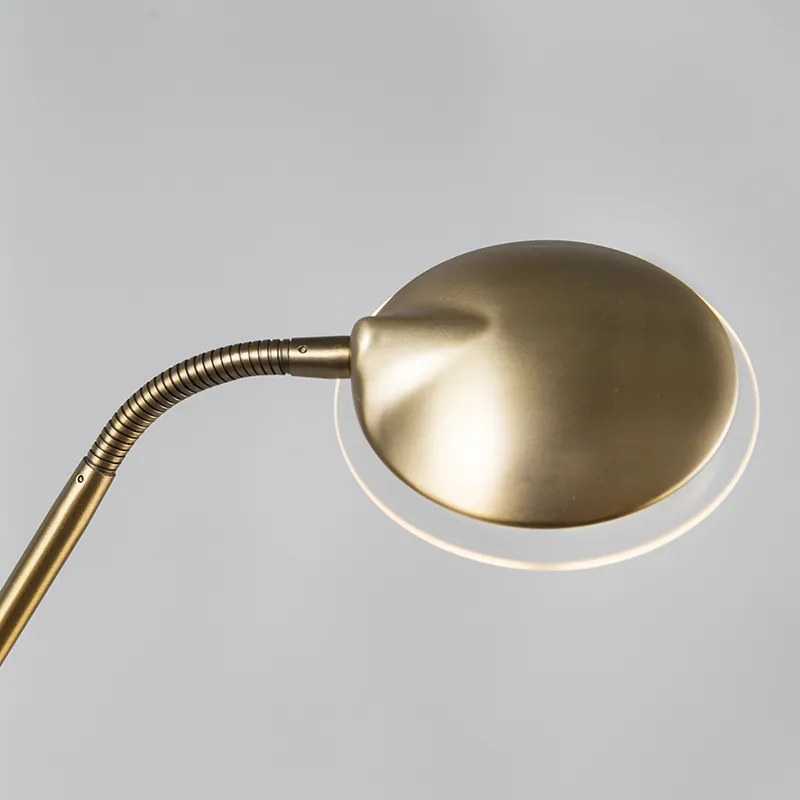 Candeeiro de pé moderno bronze com LED - Eva Moderno