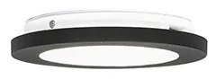 Candeeiro de tecto preto 17 cm com LED 3 níveis regulável IP44 - Steve Moderno