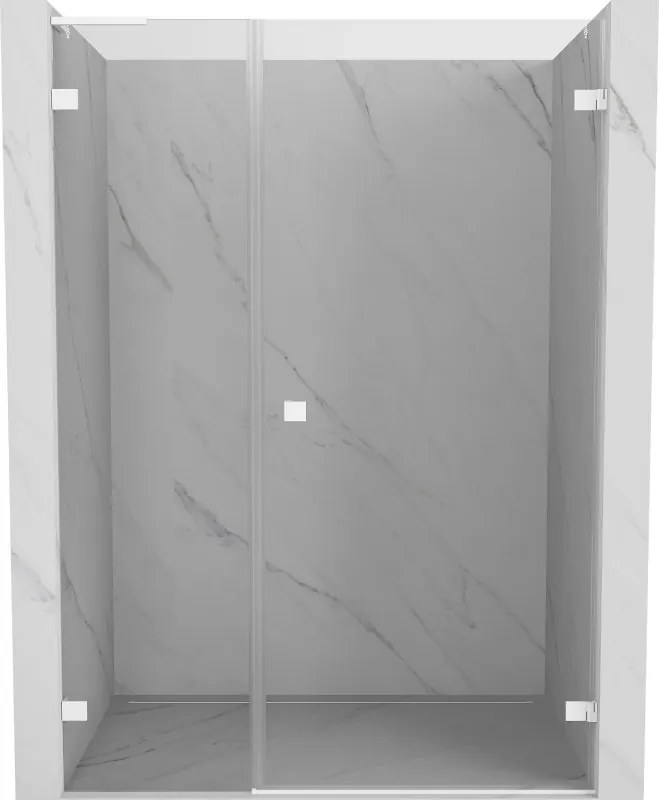 Mexen Lunar-B L porta de duche de abrir à direita 120 cm, transparente, branco - 832SL-120-050-20-00-P