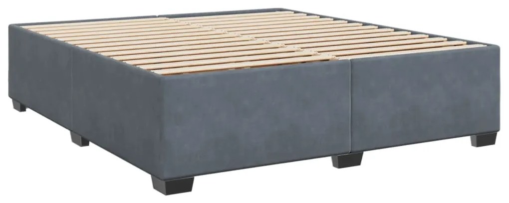 Estrutura de cama sem colchão 180x200 cm veludo cinzento-escuro