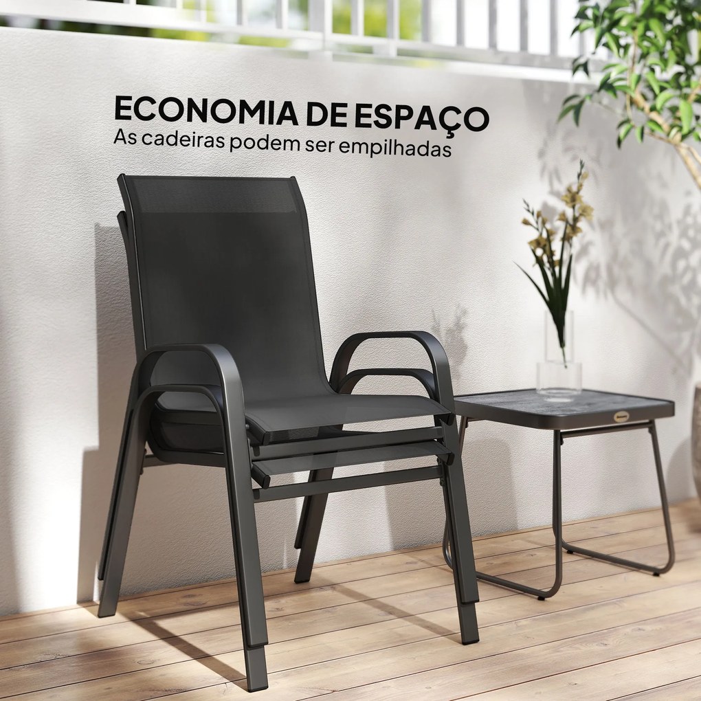 Conjunto de Móveis de Jardim 3 Peças Móveis de Exterior Incluí 2 Poltr