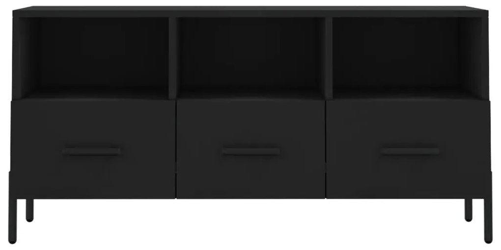 Móvel de TV 102x36x50 cm derivados de madeira preto
