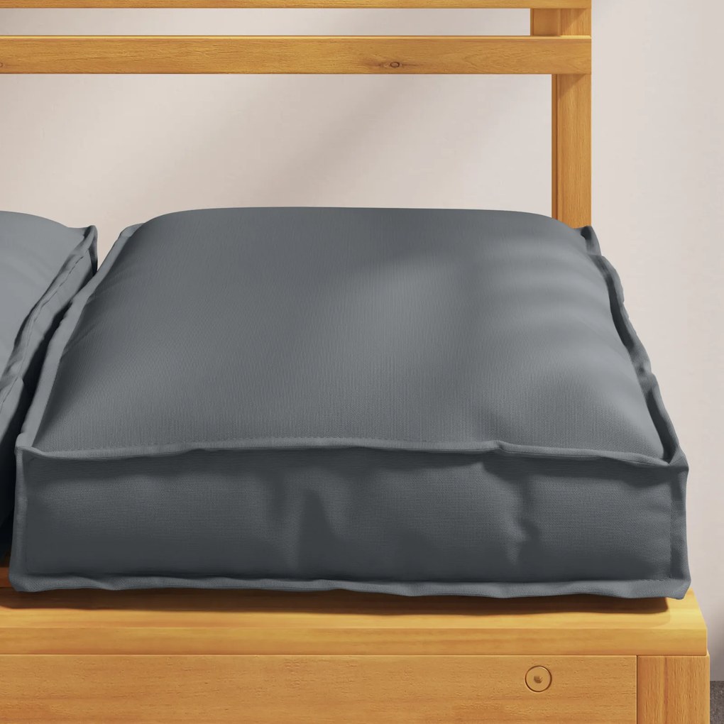 vidaXL Almofadas para Paletes para Assento 2 pcs Antracite 40x40x8 cm Tecido Oxford