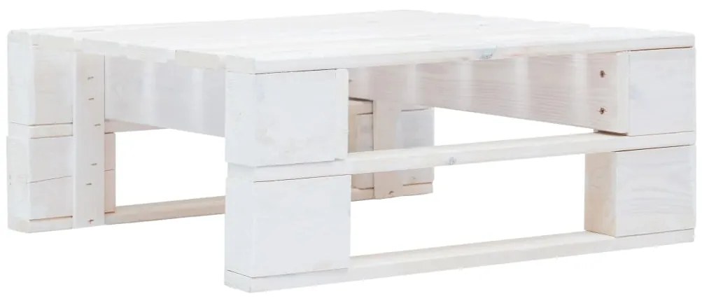 4 pcs conj. lounge paletes + almofadões pinho impregnado branco