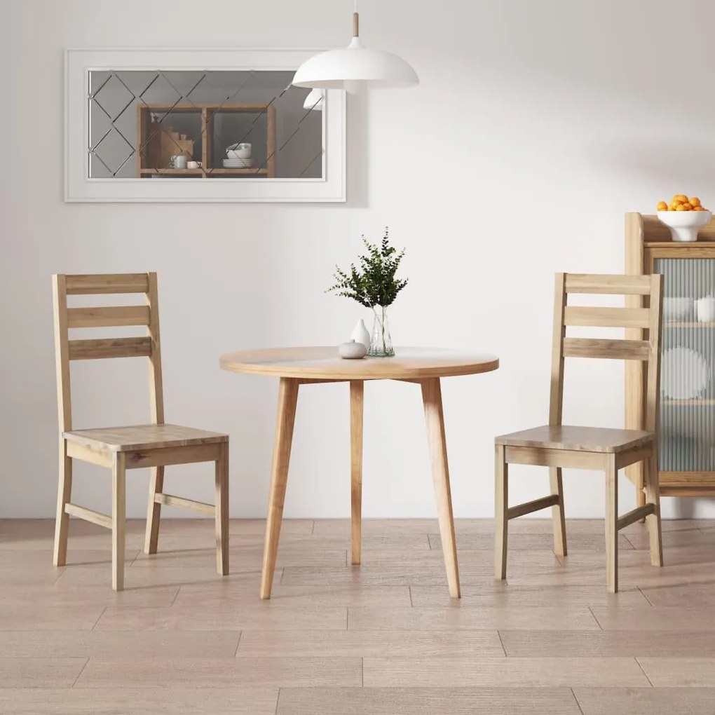 vidaXL Cadeiras de jantar 2 pcs madeira acácia maciça