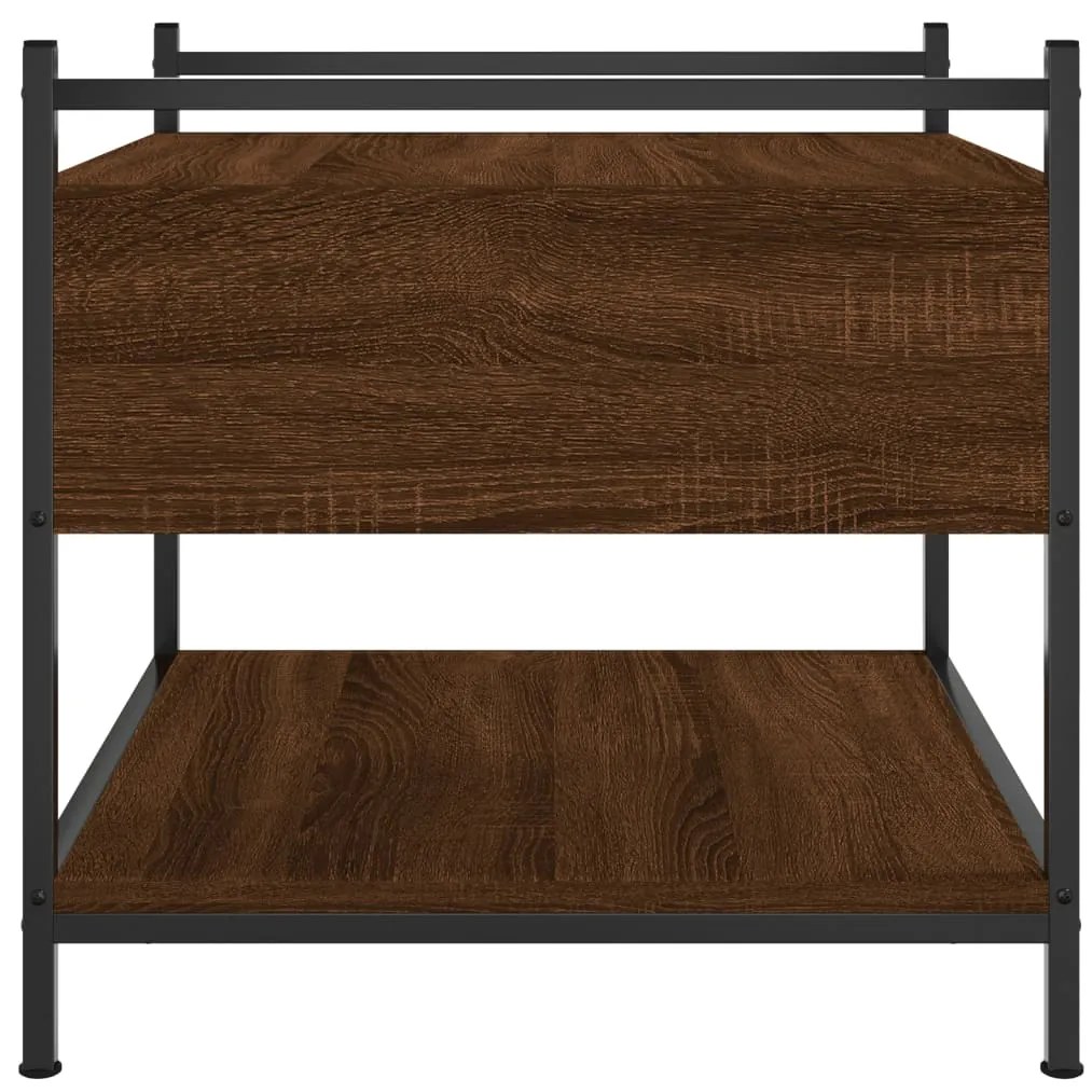 Mesa centro 50x50x50 cm derivados de madeira carvalho castanho