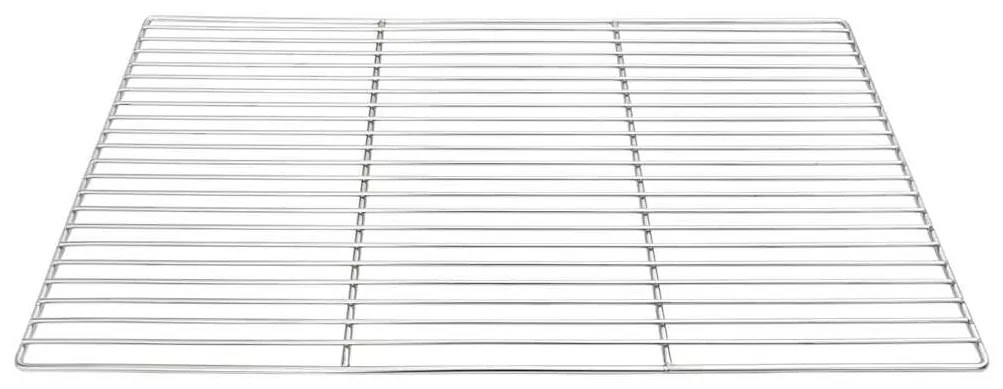 Grelha para Churrasco vidaXL com Alças Retangular 67x40 cm em Aço Inox