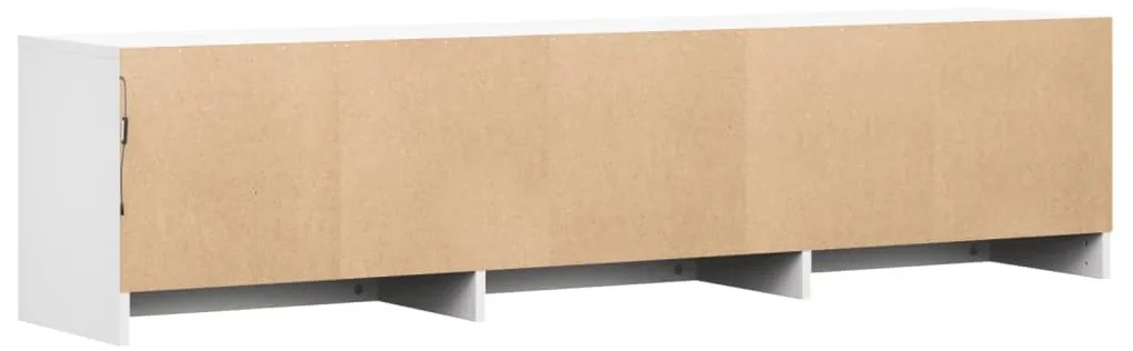 Móvel de TV com luzes LED derivados de madeira branco