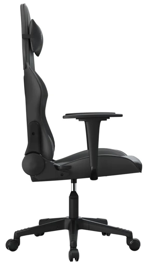 Cadeira gaming de massagens couro artificial preto