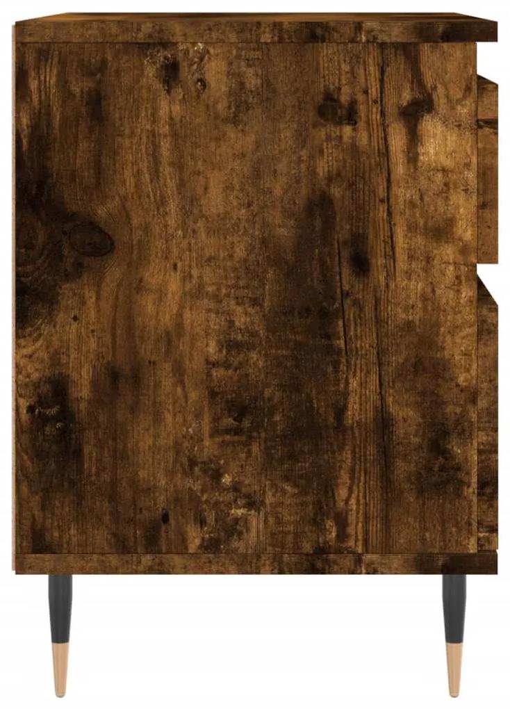 Mesas de cabeceira 2 pcs derivados de madeira carvalho fumado