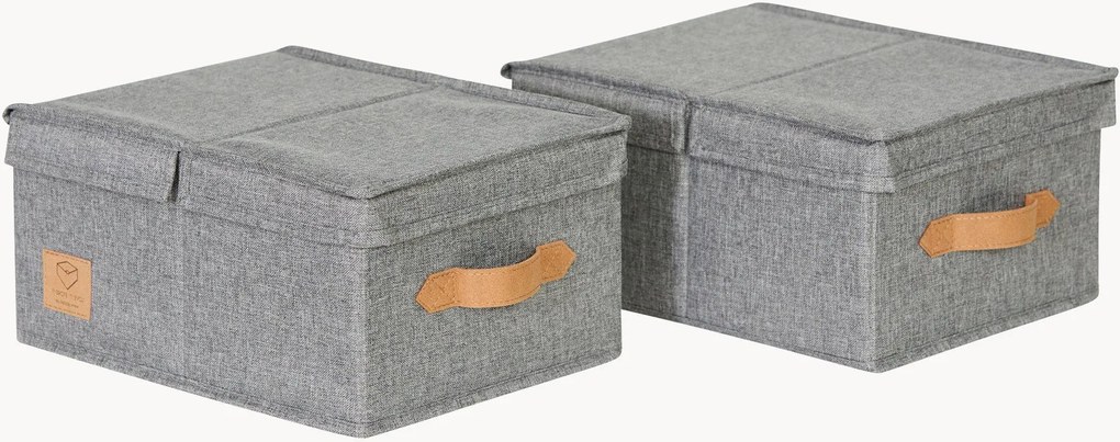 Caixas com tampa Premium, conjunto de 2