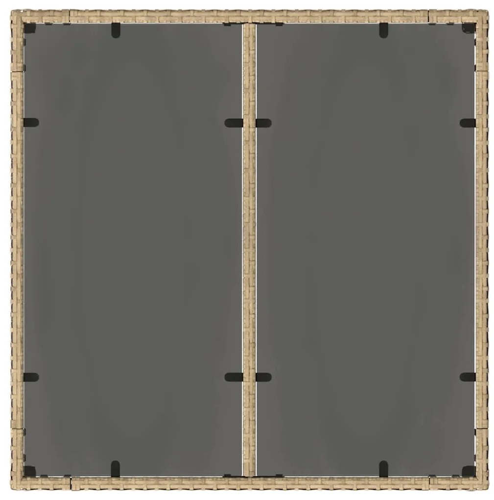 Conjunto de Jantar para Jardim 3 pcs Bege 90 x 90 x 75 cm