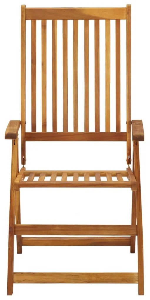 Cadeiras de jardim dobráveis c/ almofadões 8 pcs acácia maciça