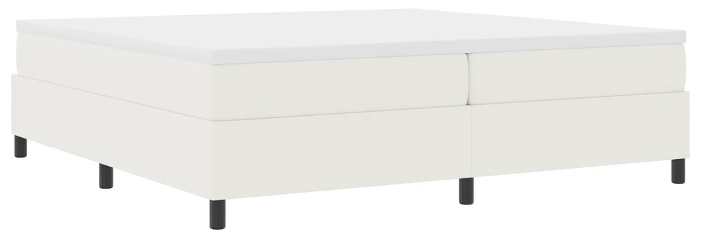 Cama Box de Primavera vidaXL Creme 200x200 cm Tecido de Corduroy
