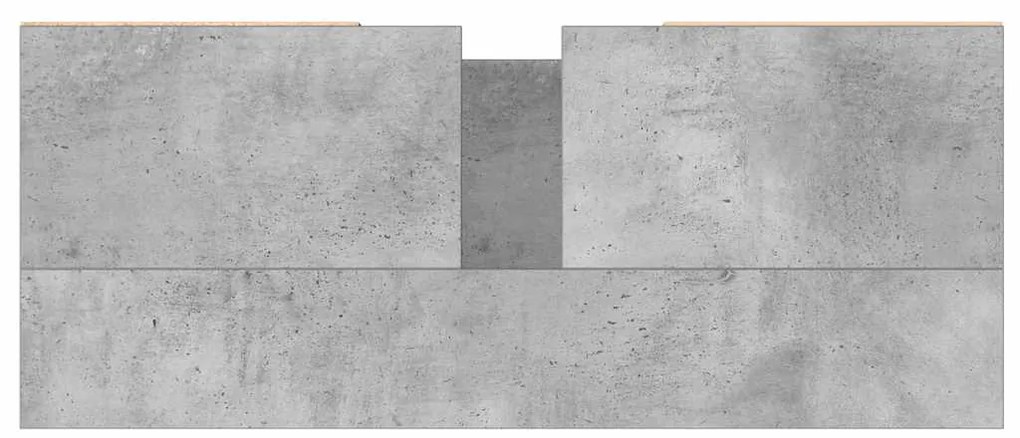 Móvel casa de banho 80x33x60 cm derivados madeira cinza cimento