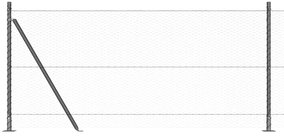 Cerca Hexagonal vidaXL Cinza 0,8x10 m Aço