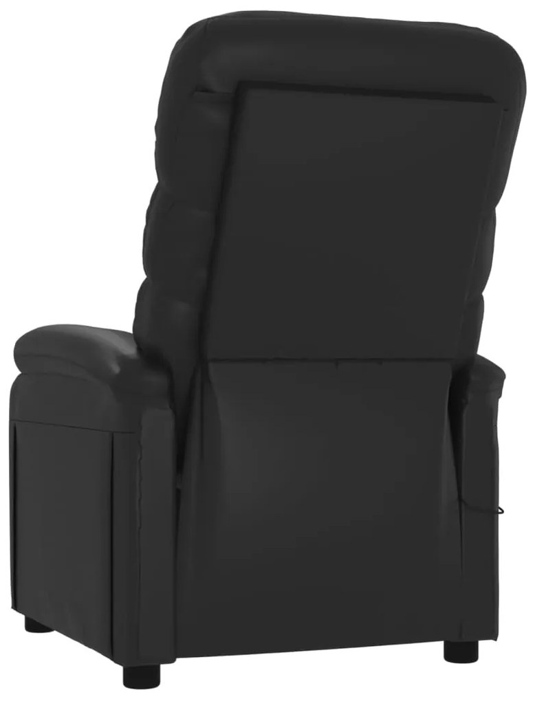 Poltrona reclinável elétrica couro artificial preto