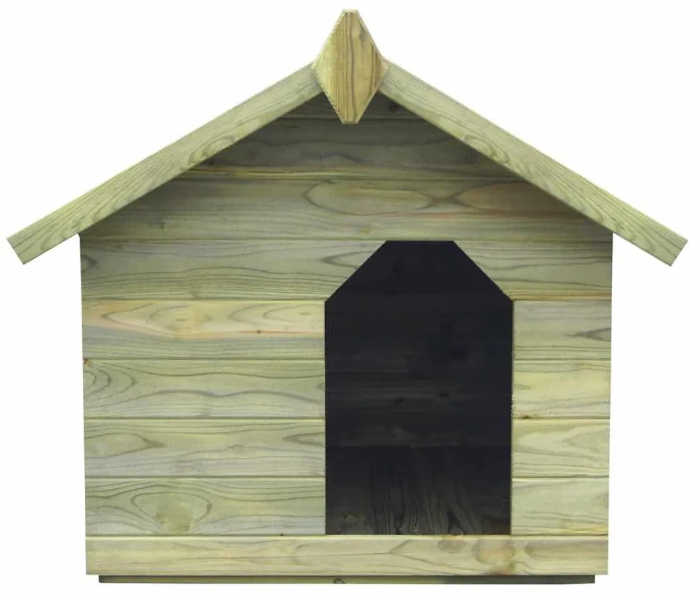 Casota para cão com telhado de abrir pinho impregnado