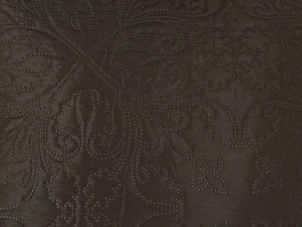 Colcha com relevo e duas almofadas castanhas 220 x 240 cm RAYEN Beliani