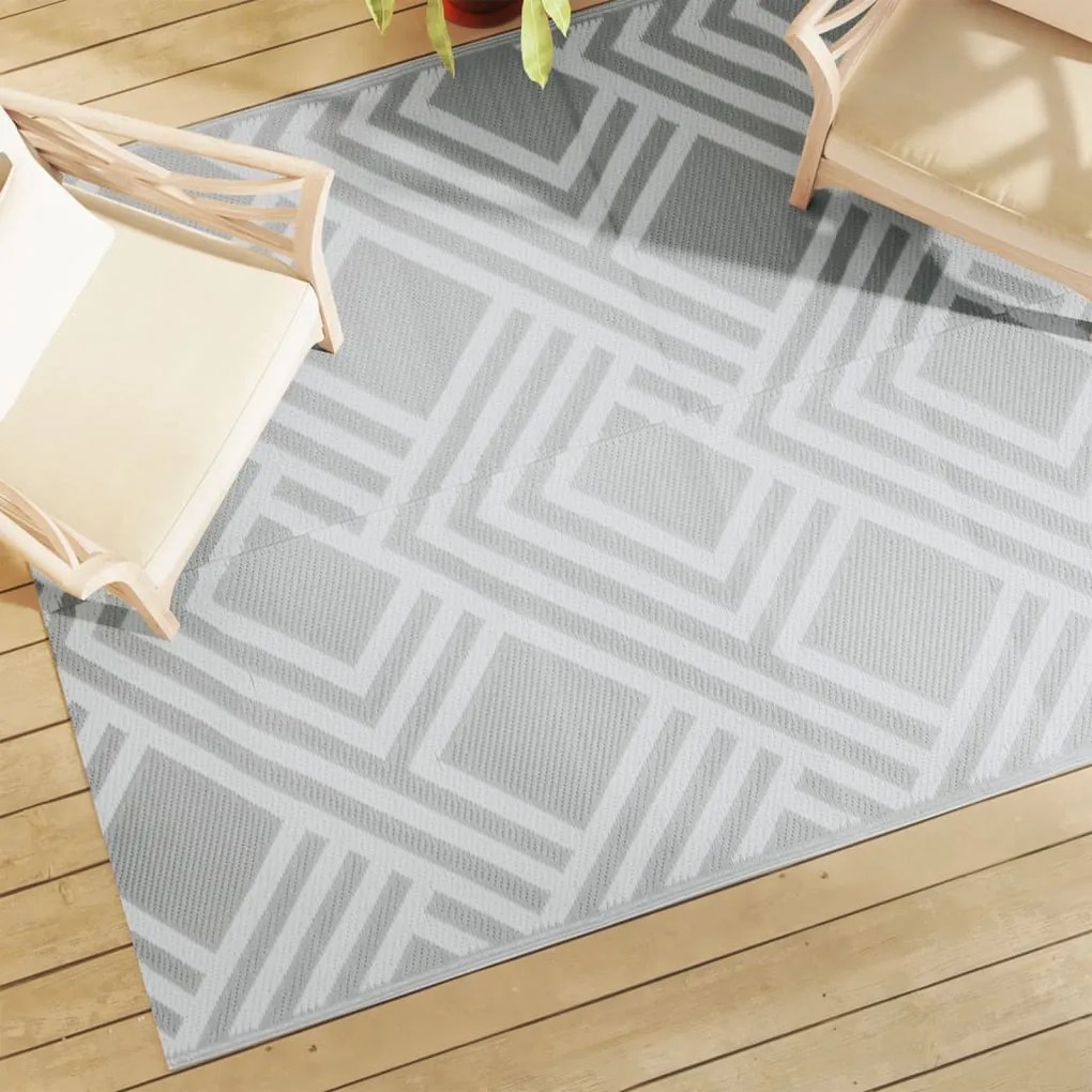vidaXL Tapete de exterior 160x230 cm ARAKIL PP cinzento