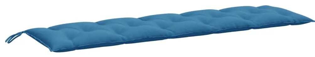Almofadões banco jardim 2pcs 180x50x7 cm mesclado tecido azul