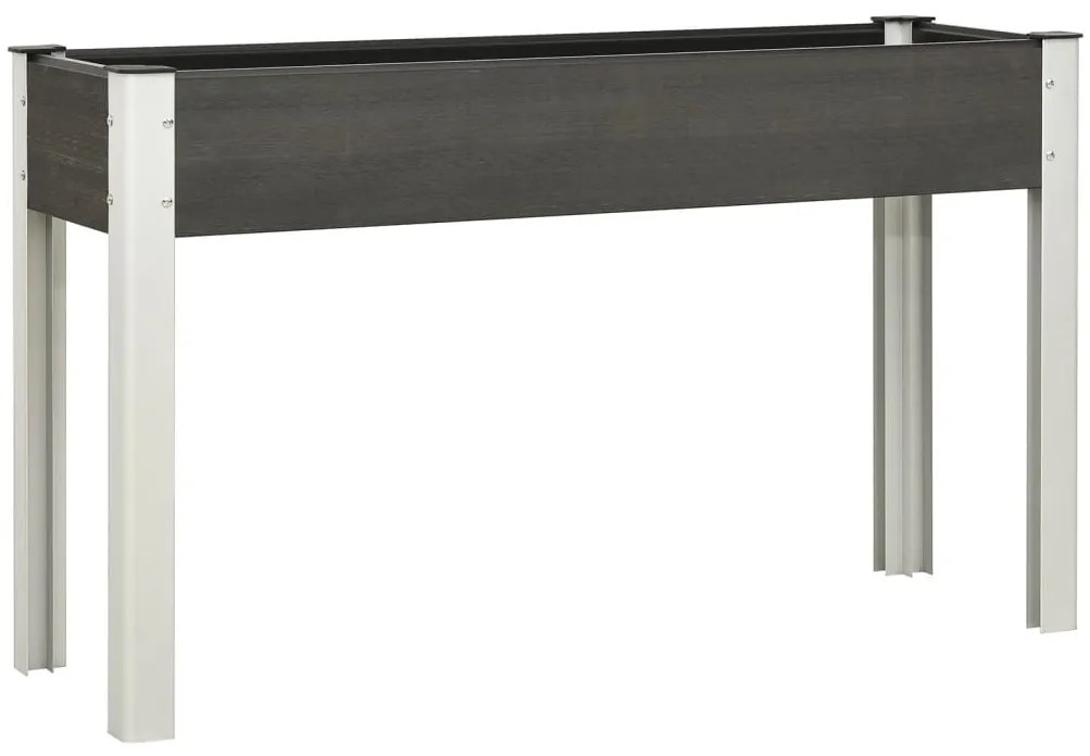 Canteiro de jardim elevado 120x40x75 cm WPC cinzento