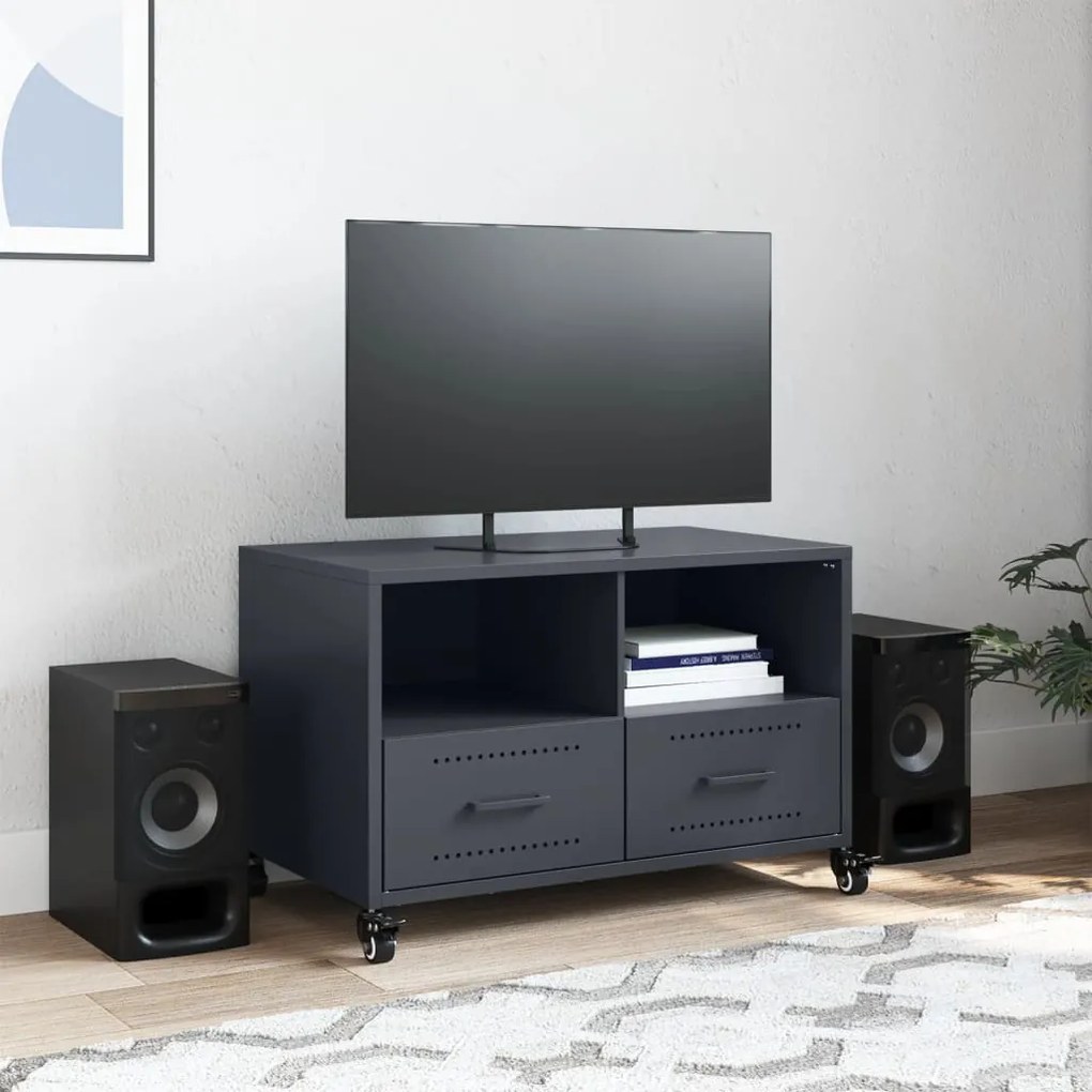 Móvel de TV 68x39x43,5 cm aço antracite