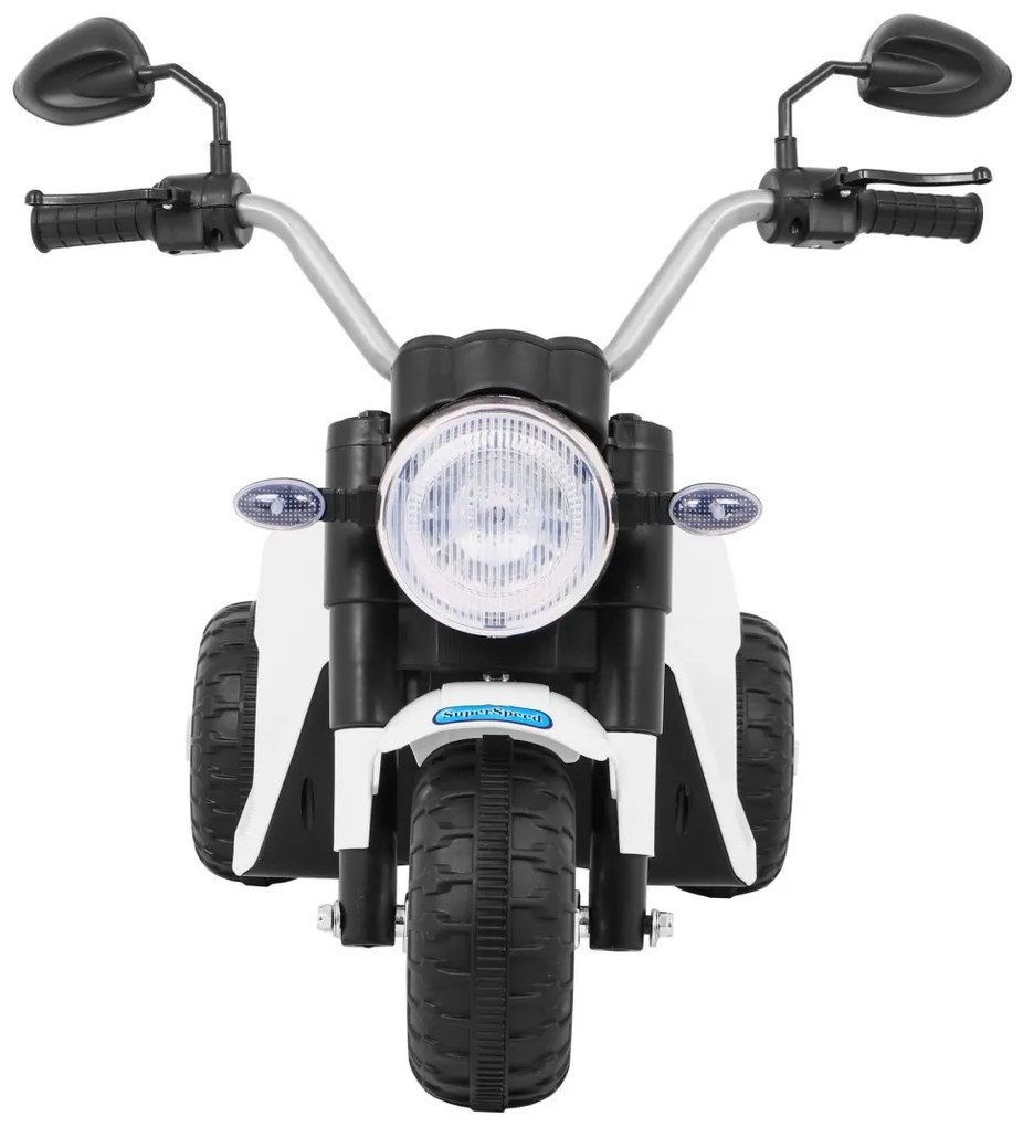 Mota elétrica para crianças 6V, Minimoto, 1 a 3,5 anos Branca