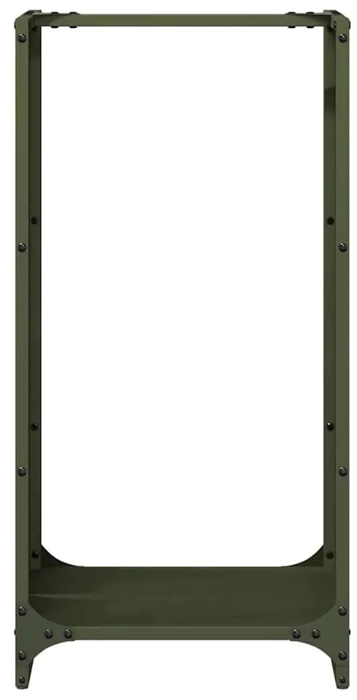 Suporte para lenha aço laminado a frio verde azeitona