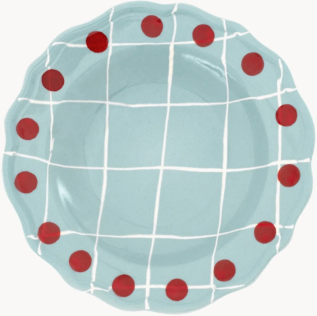 Prato de sopa pintado à mão Amalfi