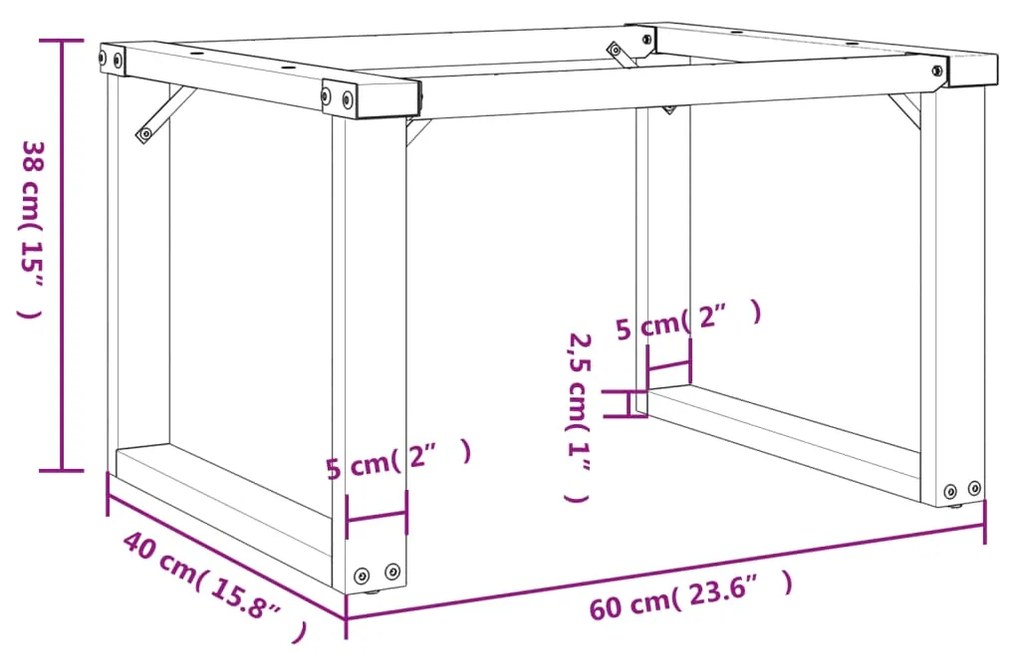 Pernas para mesa de centro estrutura em O aço