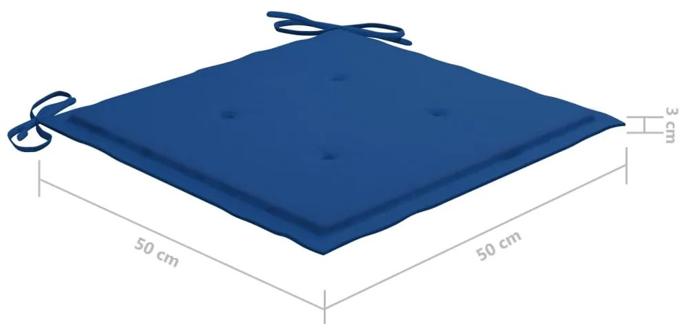 Cadeiras de jantar p/ jardim 4 pcs c/ almofadões acácia maciça