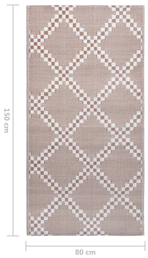 Tapete de exterior 80x150 cm ARAKIL PP castanho