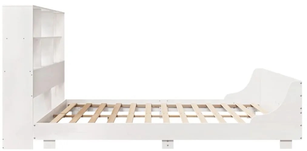 Cama sem colchão 180x200 cm madeira de pinho maciça branco