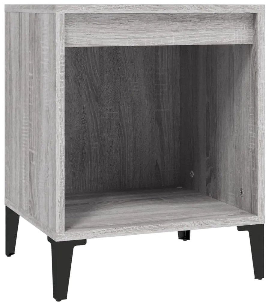 Mesas de cabeceira 2 pcs 40x35x50 cm cinzento sonoma