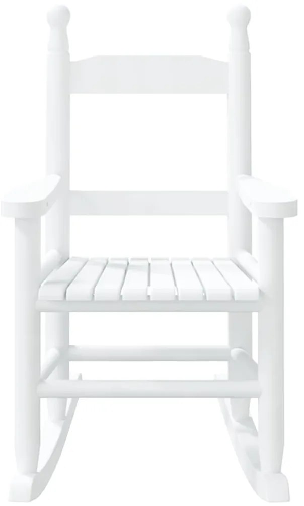 Cadeiras de baloiço infantis 2 pcs álamo maciço branco