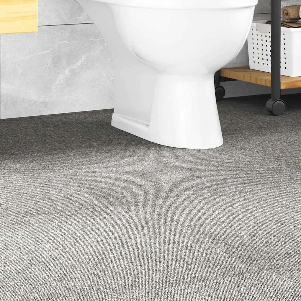 vidaXL Ladrilhos carpete para pisos 20 pcs 5 m² 50x50cm cinzento-claro