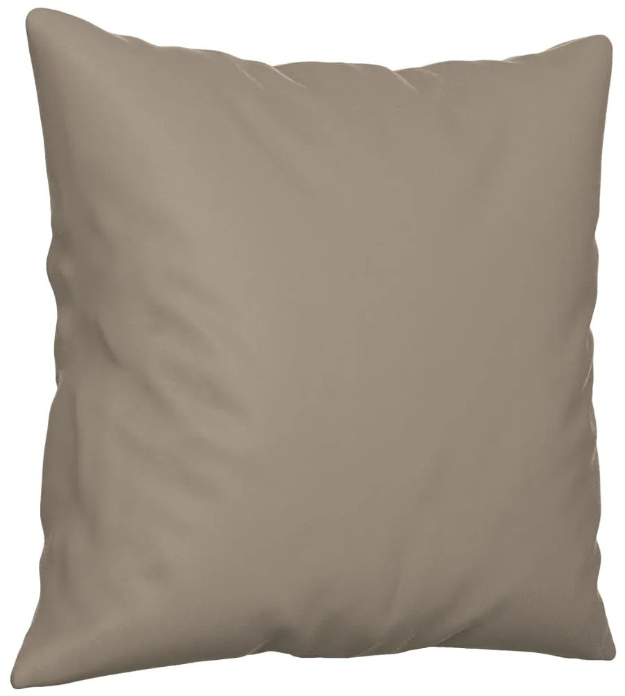 Sofá 3 lugares c/ almofadas 180 cm microfibra cinza-acastanhado