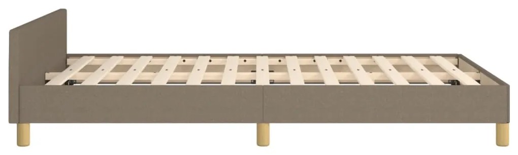 Estrutura cama sem colchão 120x200 cm tecido cinza-acastanhado