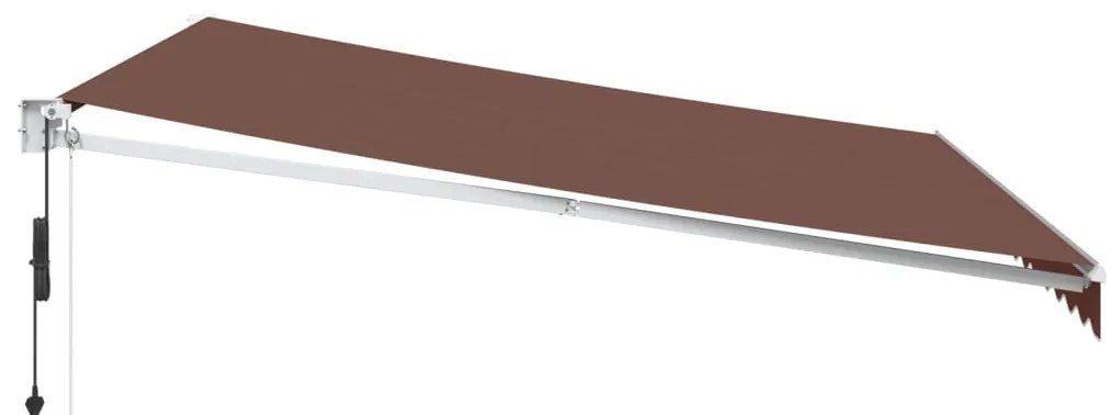 Toldo retrátil automático 400x300 cm castanho