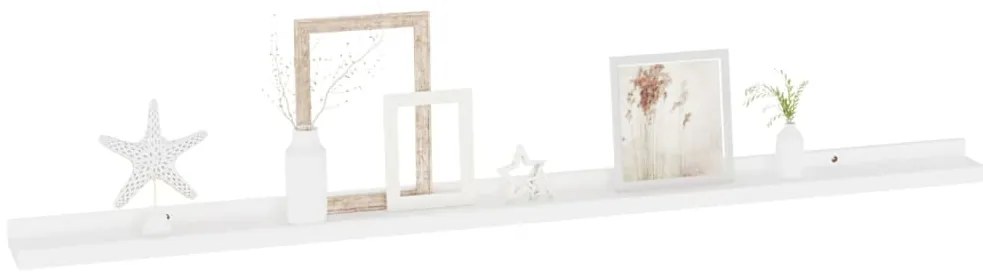 Prateleiras de parede 4 pcs 115x9x3 cm branco