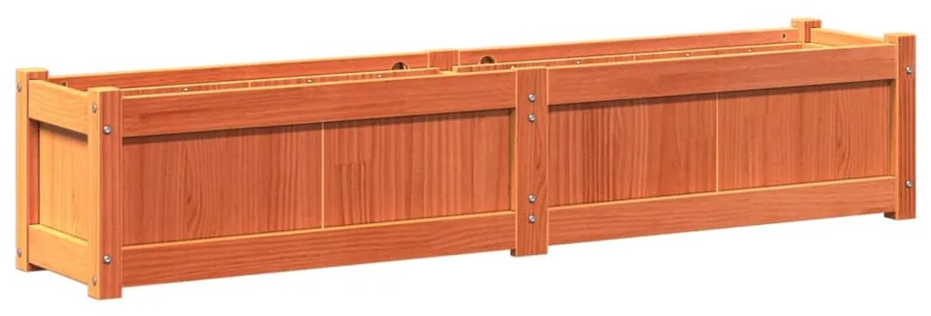 Vasos/floreiras de jardim 2 pcs pinho maciço castanho cera