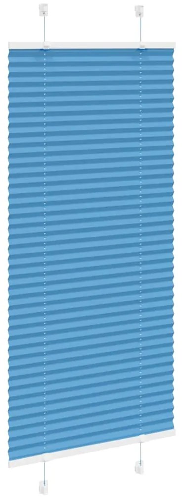 Plissado Cego Azul 65x150 cm Largura Tecido 64,4 cm Poliéster